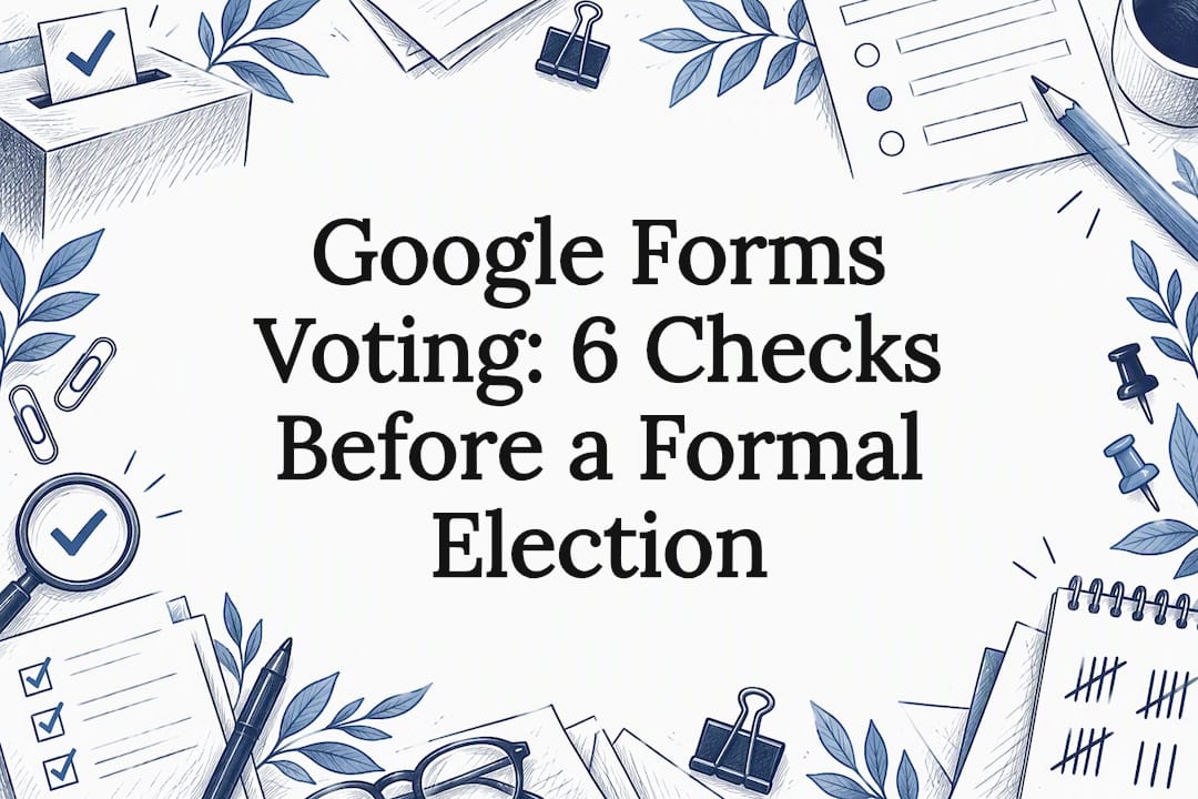 Google Forms Voting: 6 Checks Before a Formal Election