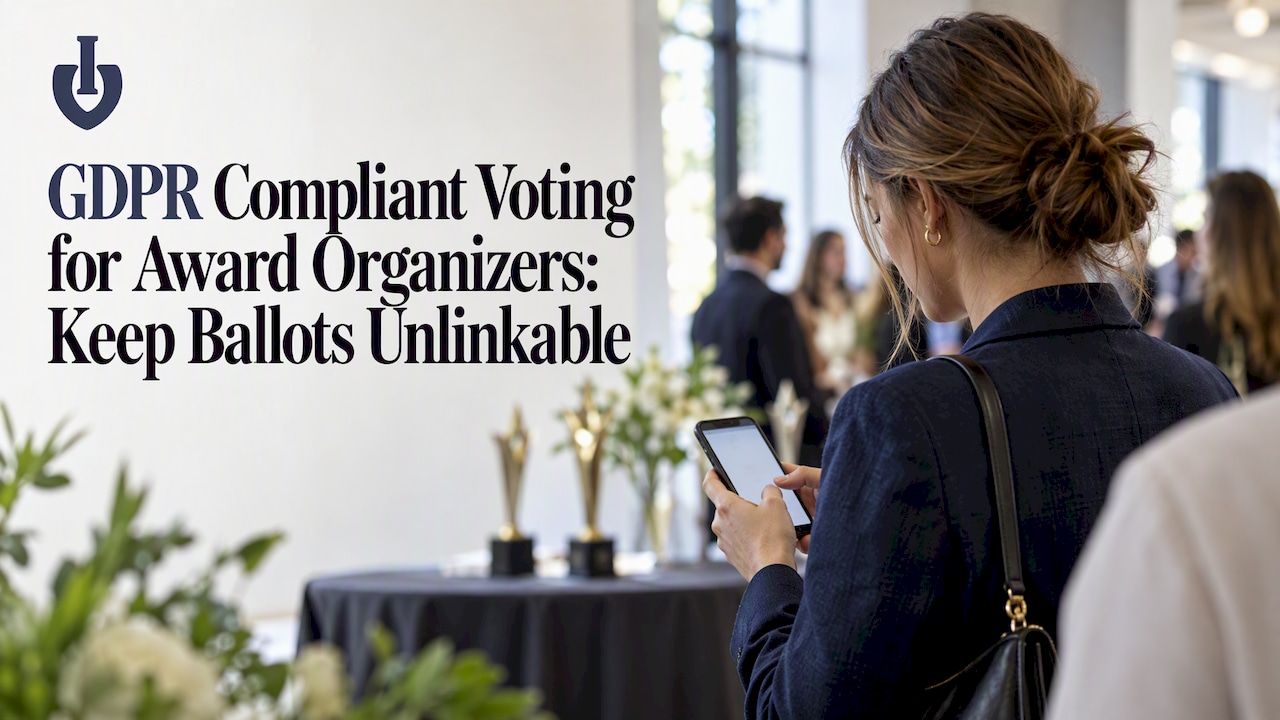 GDPR Compliant Voting for Award Organizers: Keep Ballots Unlinkable