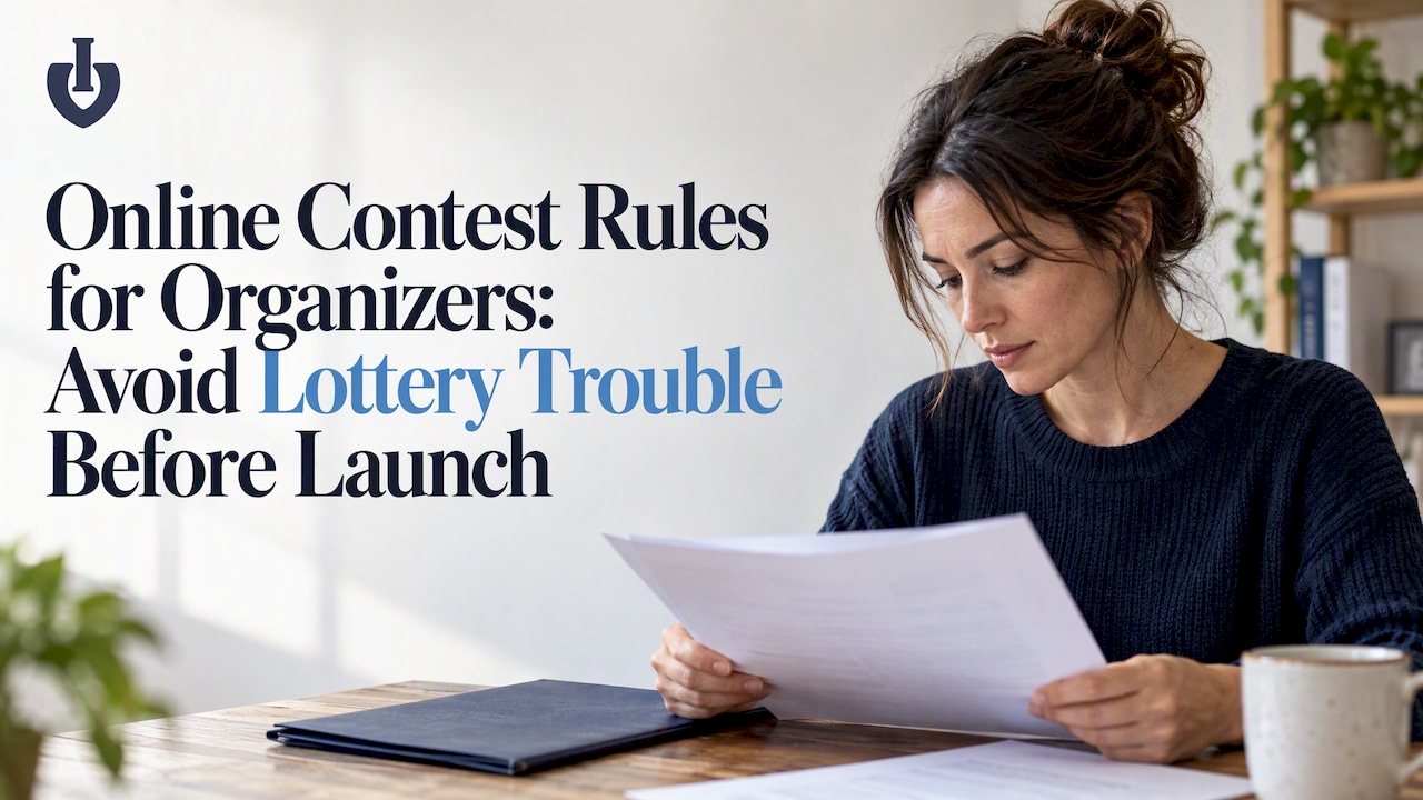 Organizer reviewing contest rules before launch