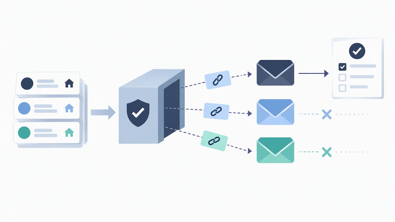 Roster checked before unique voting links are issued